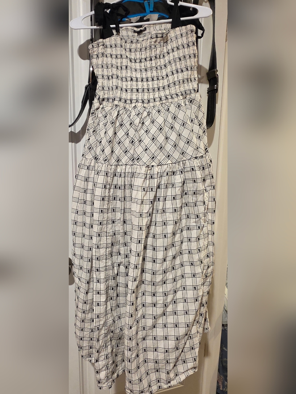torrid Black and White Plaid Tiered Maxi Skirt